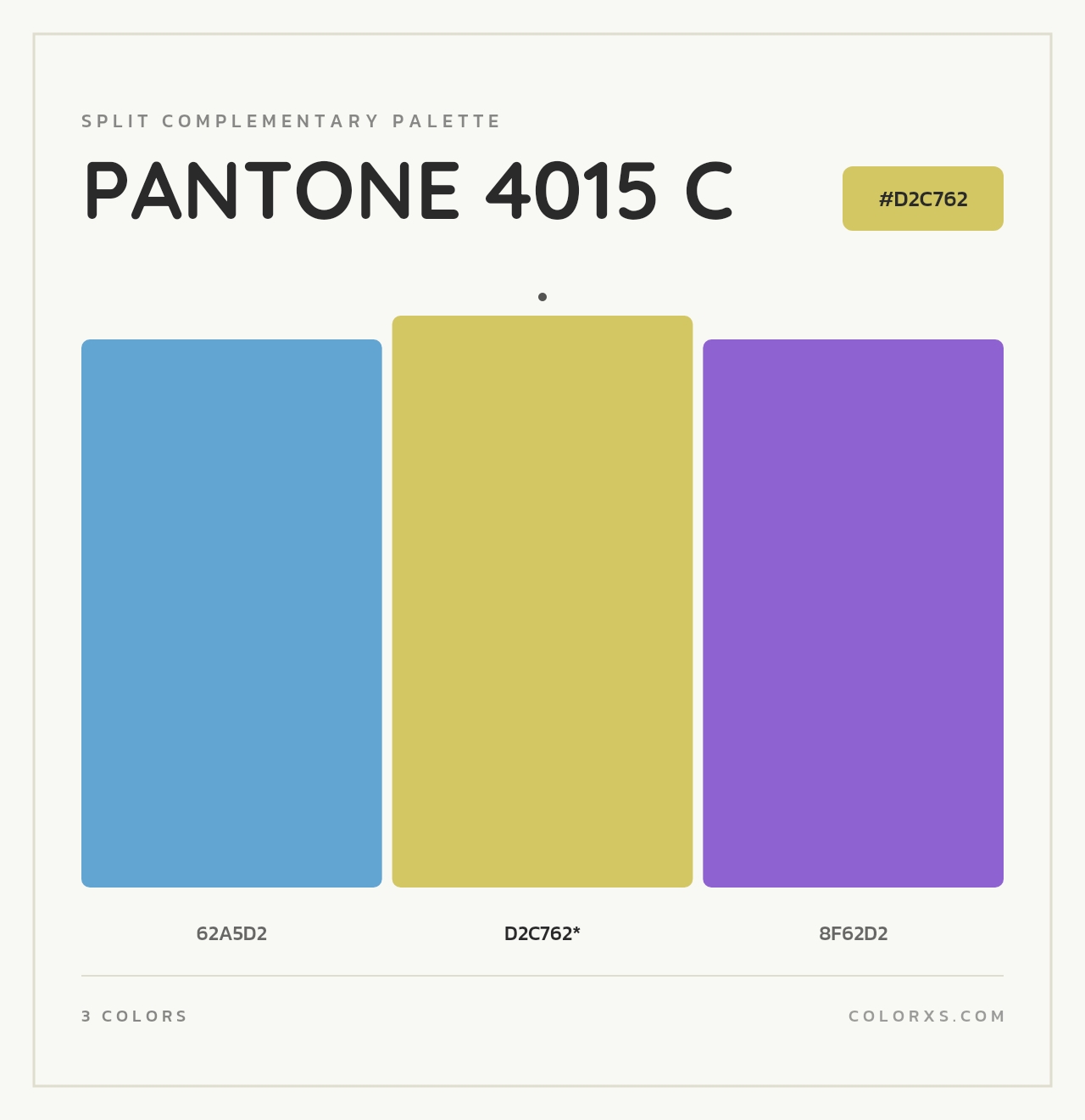 PANTONE 4015 C - Split-Complementary Color Palette