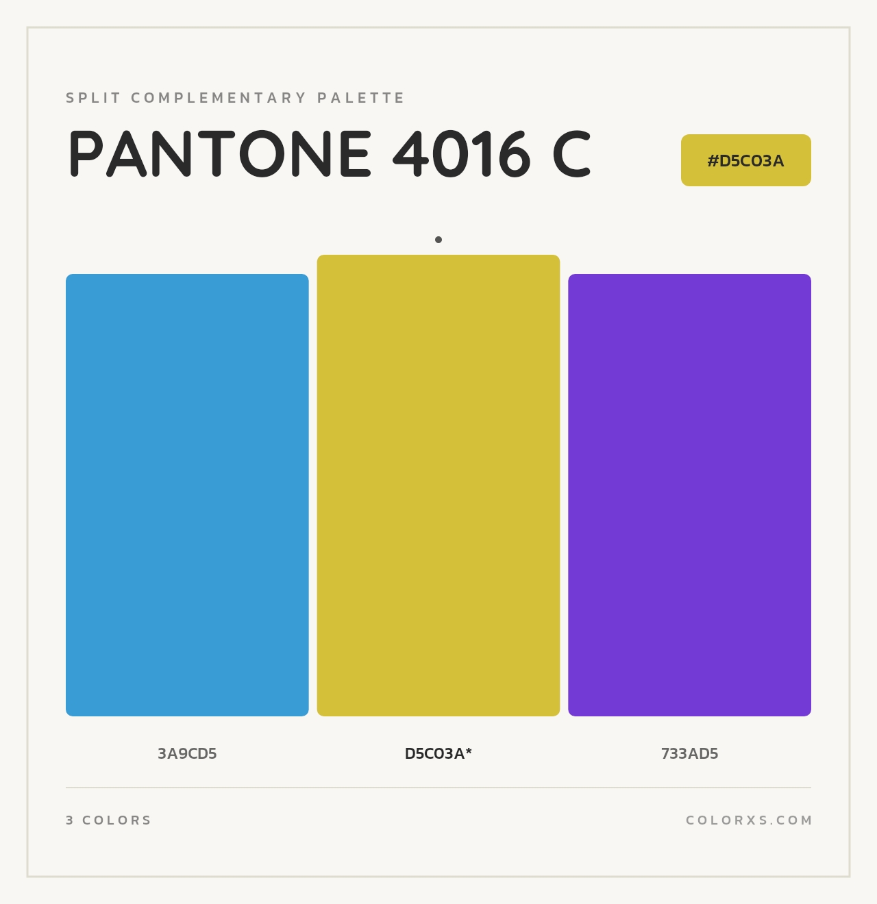 PANTONE 4016 C - Split-Complementary Color Palette