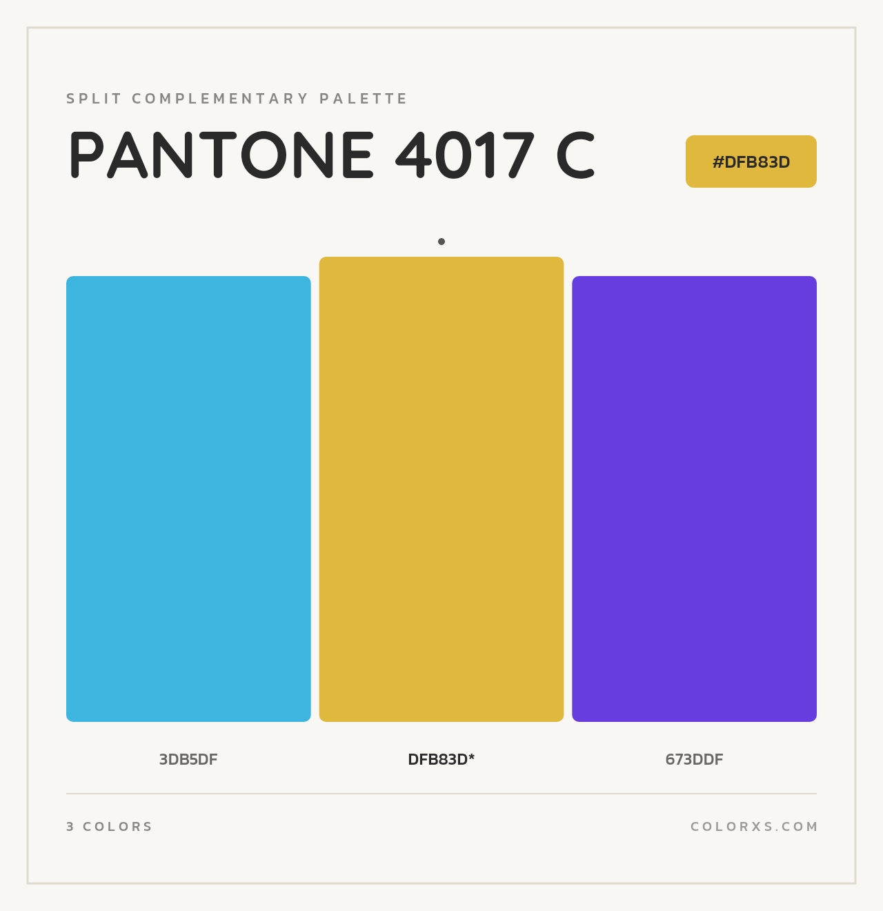 PANTONE 4017 C - Split-Complementary Color Palette
