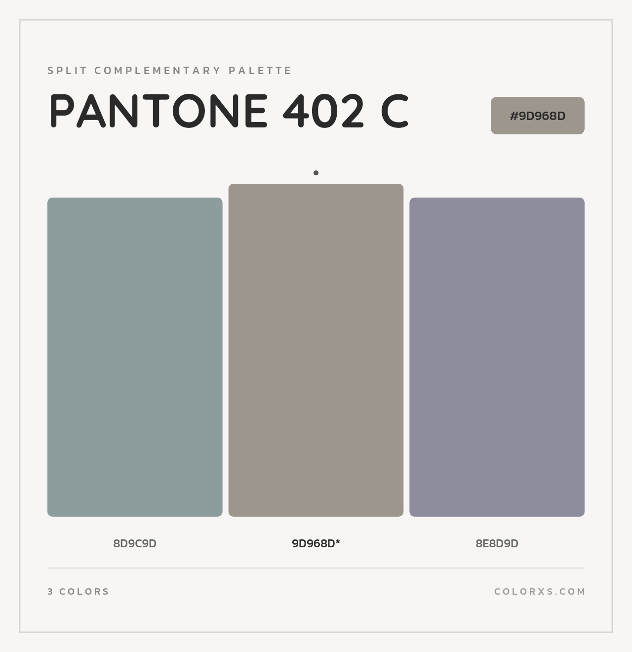 PANTONE 402 C - Split-Complementary Color Palette