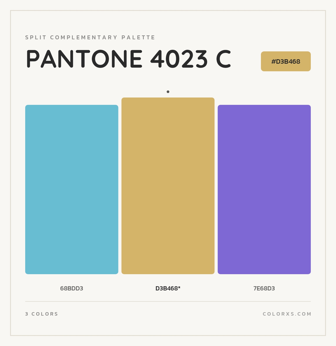 PANTONE 4023 C - Split-Complementary Color Palette