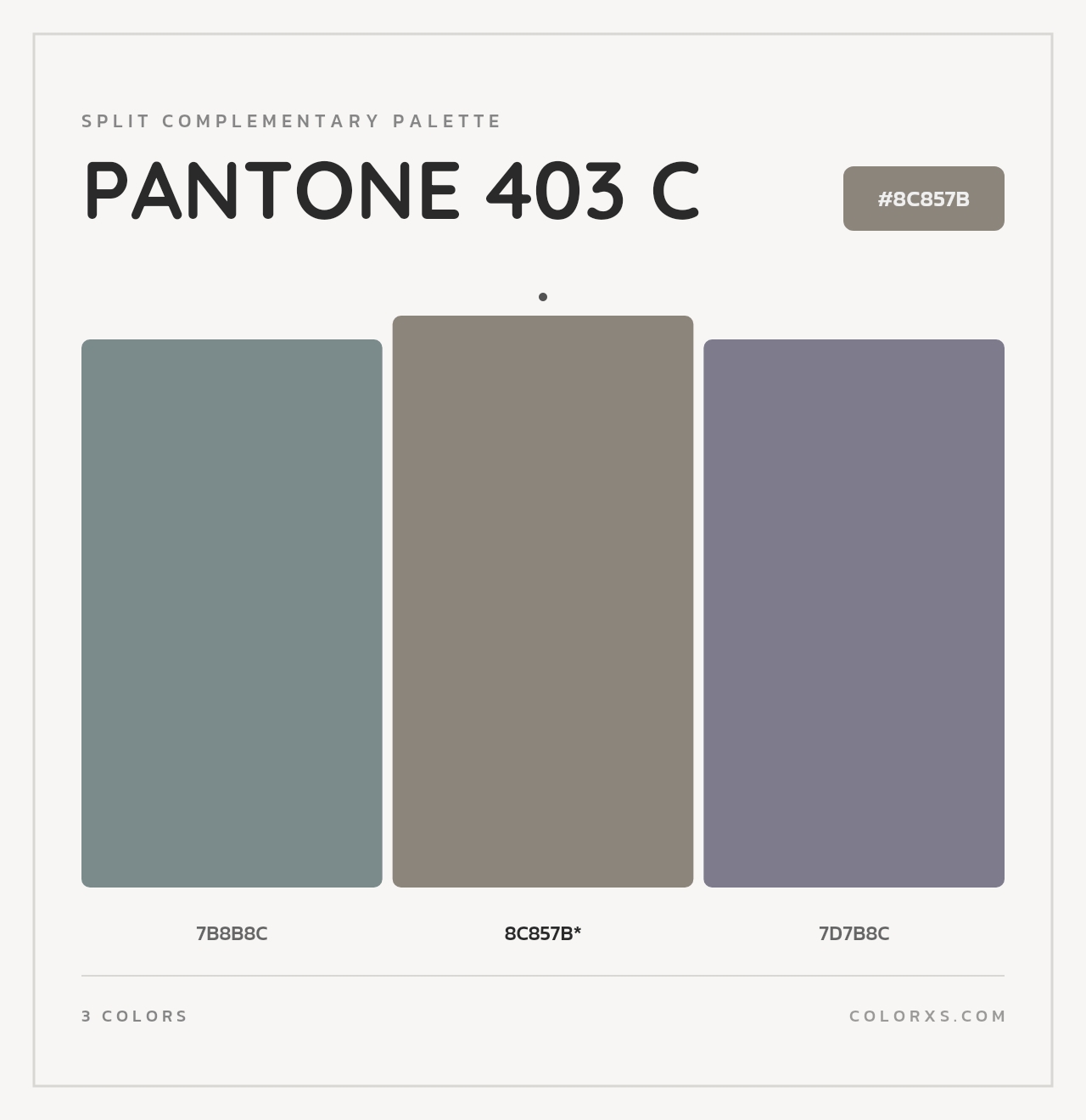 PANTONE 403 C - Split-Complementary Color Palette