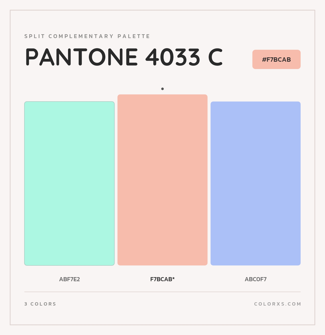 PANTONE 4033 C - Split-Complementary Color Palette