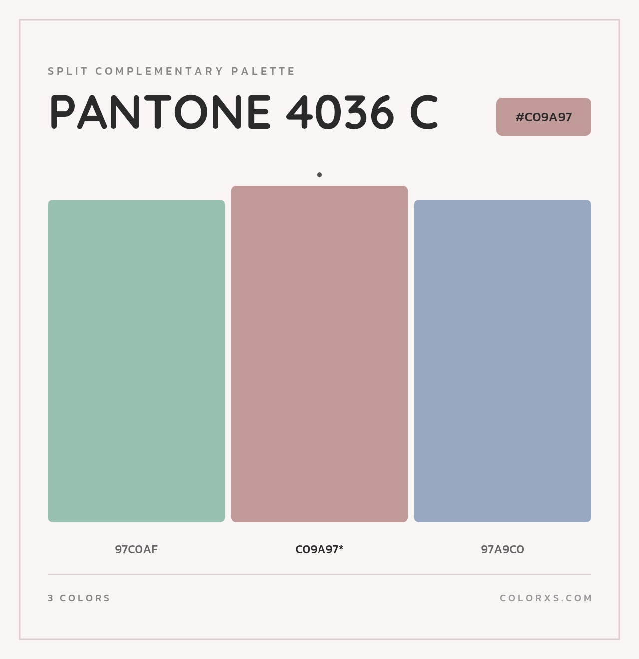 PANTONE 4036 C - Split-Complementary Color Palette