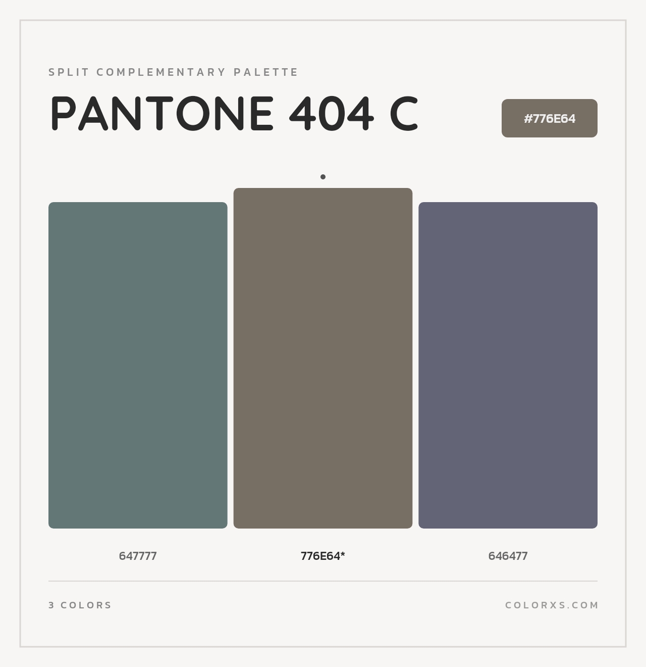 PANTONE 404 C - Split-Complementary Color Palette