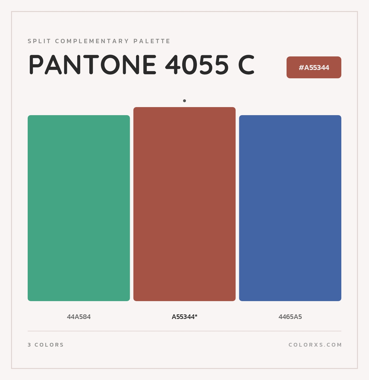 PANTONE 4055 C - Split-Complementary Color Palette