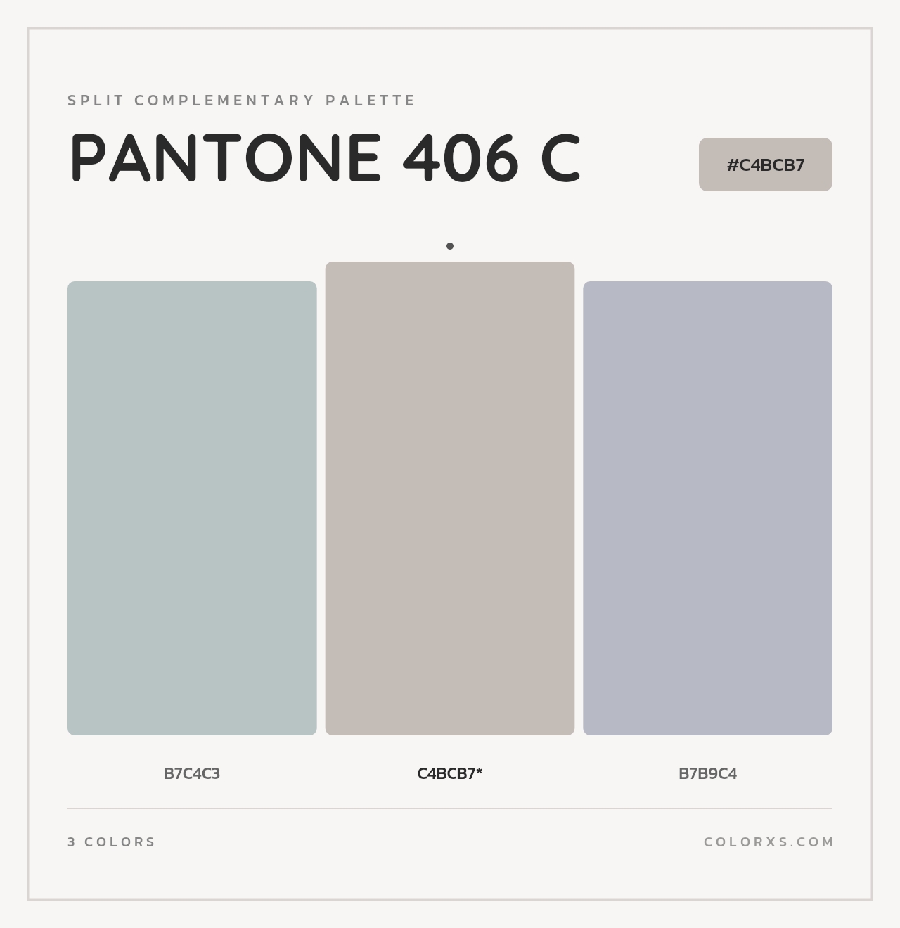 PANTONE 406 C - Split-Complementary Color Palette