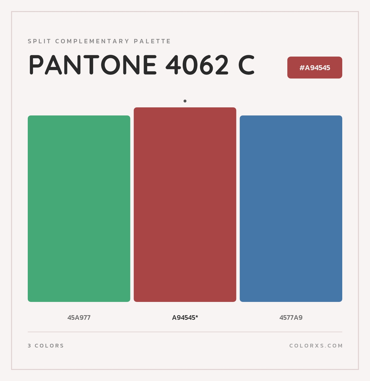 PANTONE 4062 C - Split-Complementary Color Palette