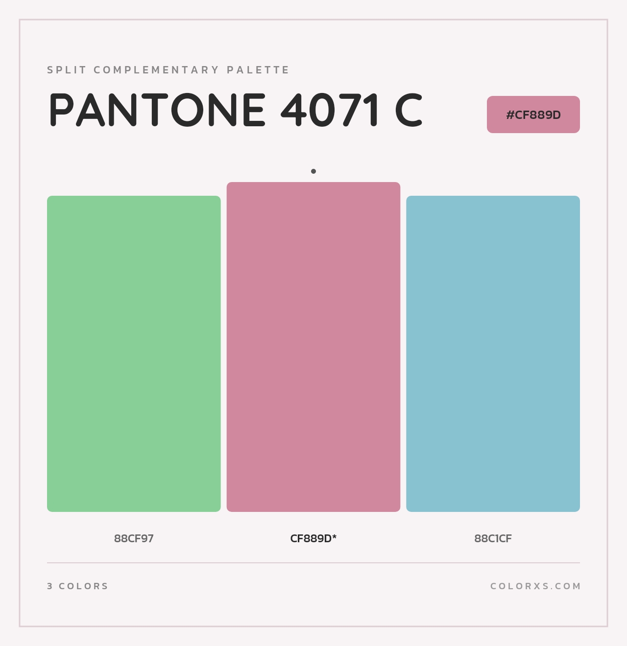 PANTONE 4071 C - Split-Complementary Color Palette