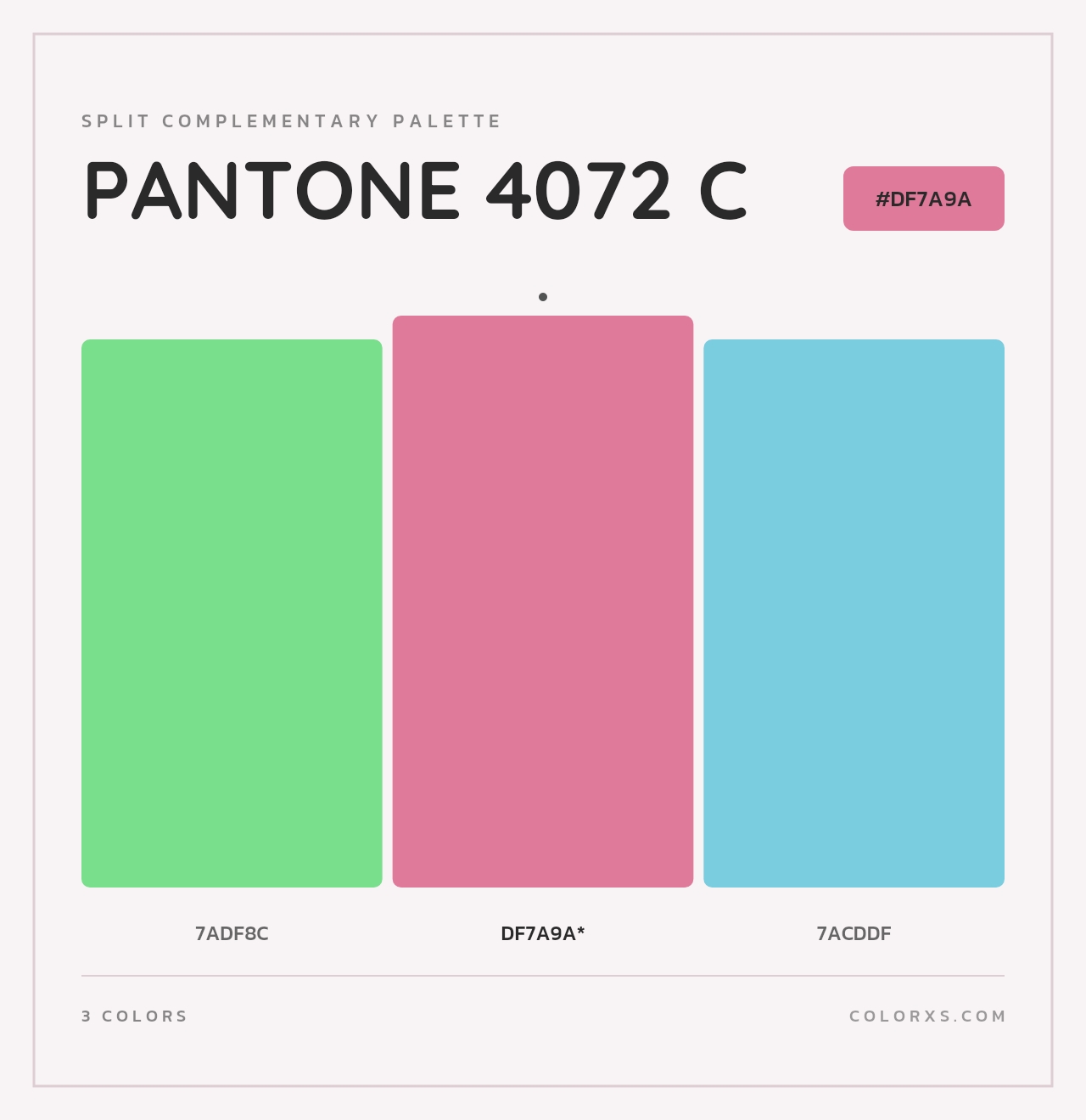 PANTONE 4072 C - Split-Complementary Color Palette