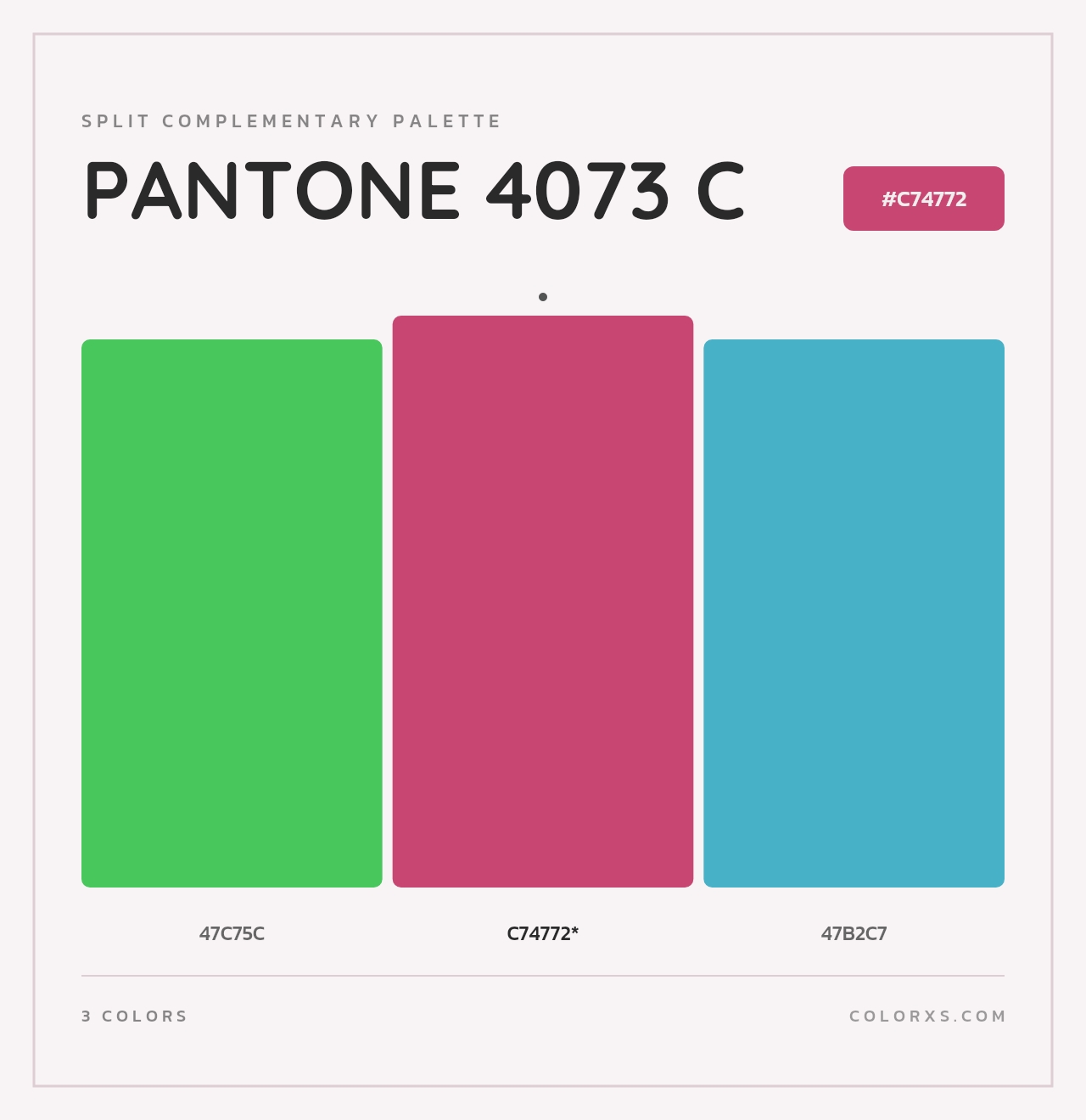 PANTONE 4073 C - Split-Complementary Color Palette