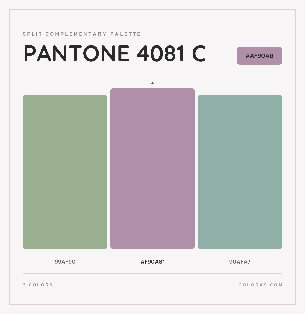PANTONE 4081 C - Split-Complementary Color Palette