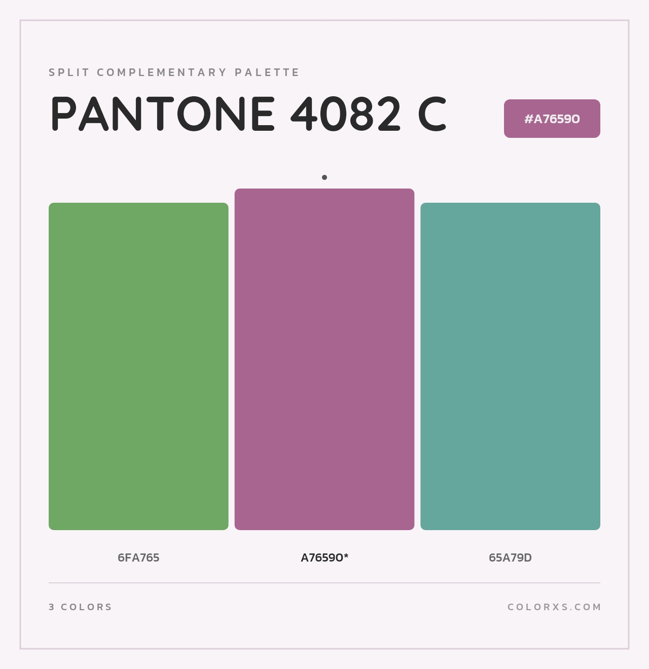 PANTONE 4082 C - Split-Complementary Color Palette