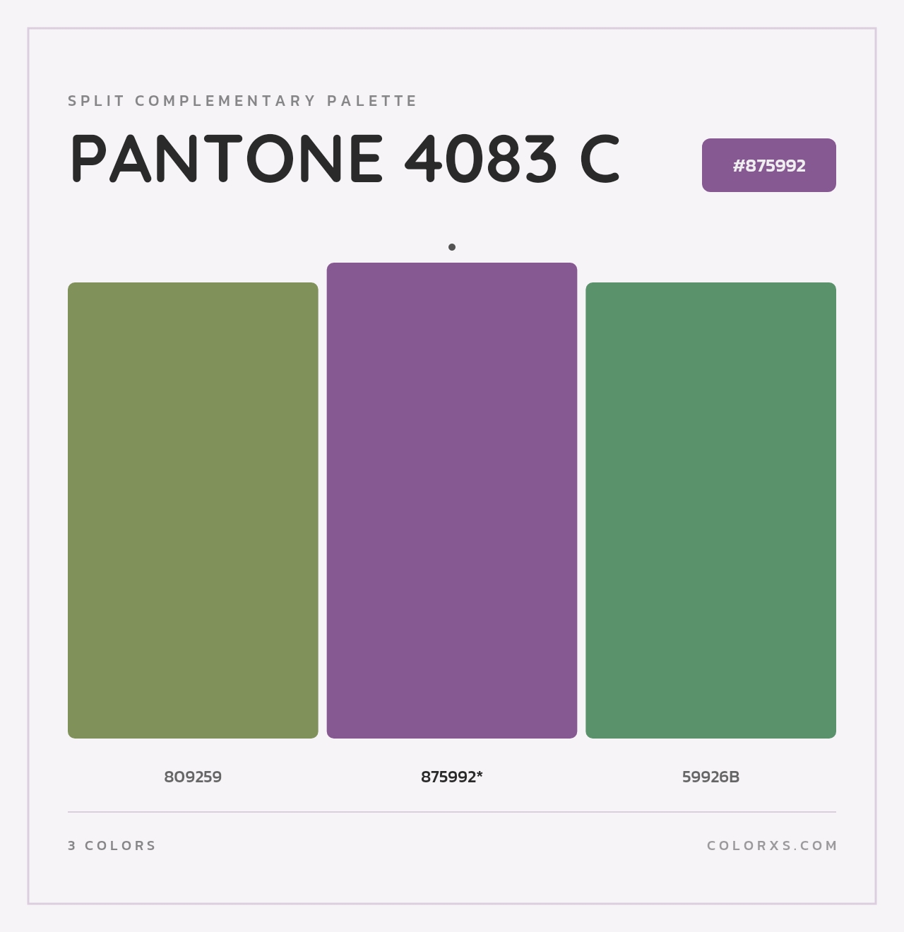 PANTONE 4083 C - Split-Complementary Color Palette
