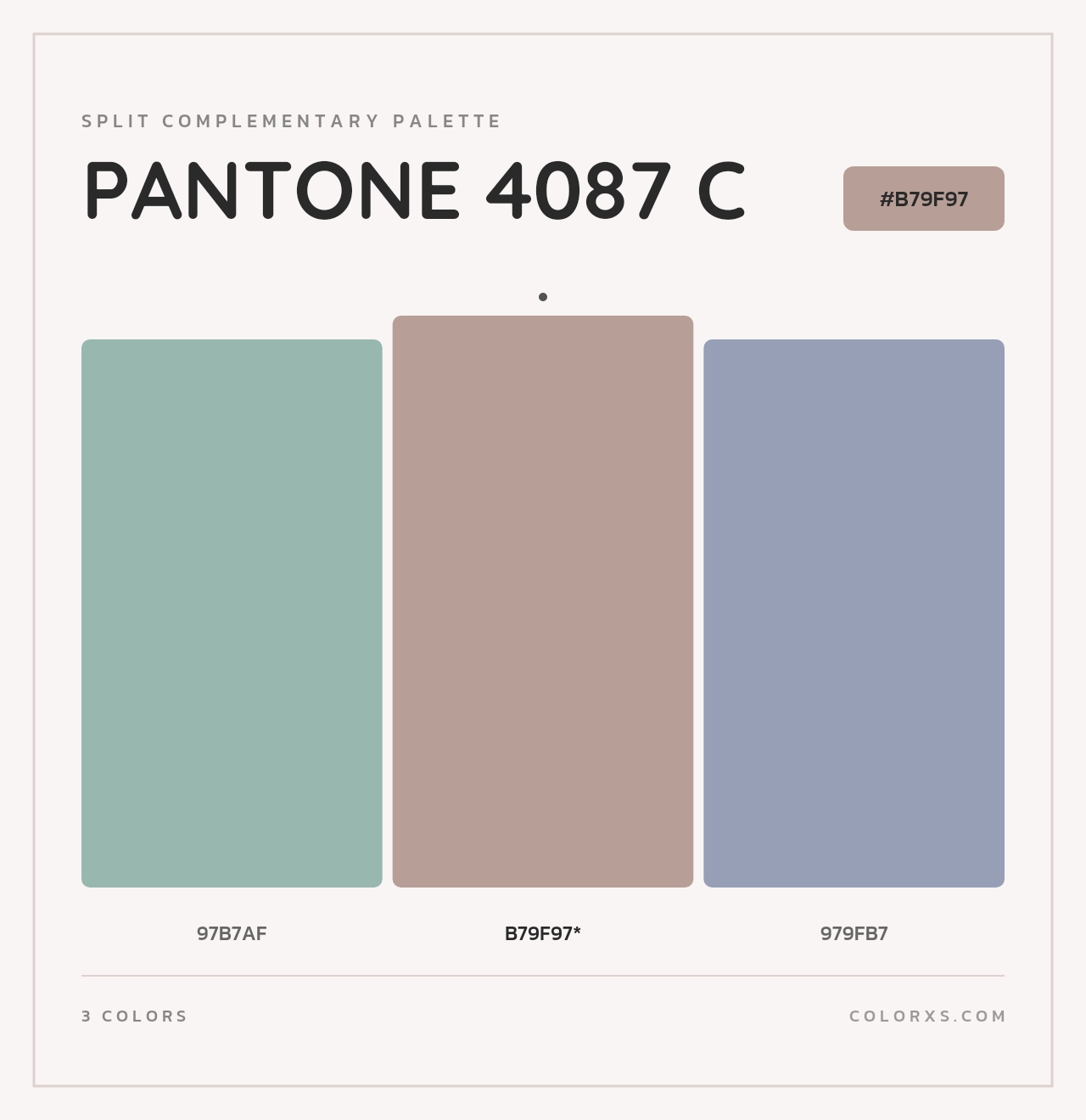 PANTONE 4087 C - Split-Complementary Color Palette