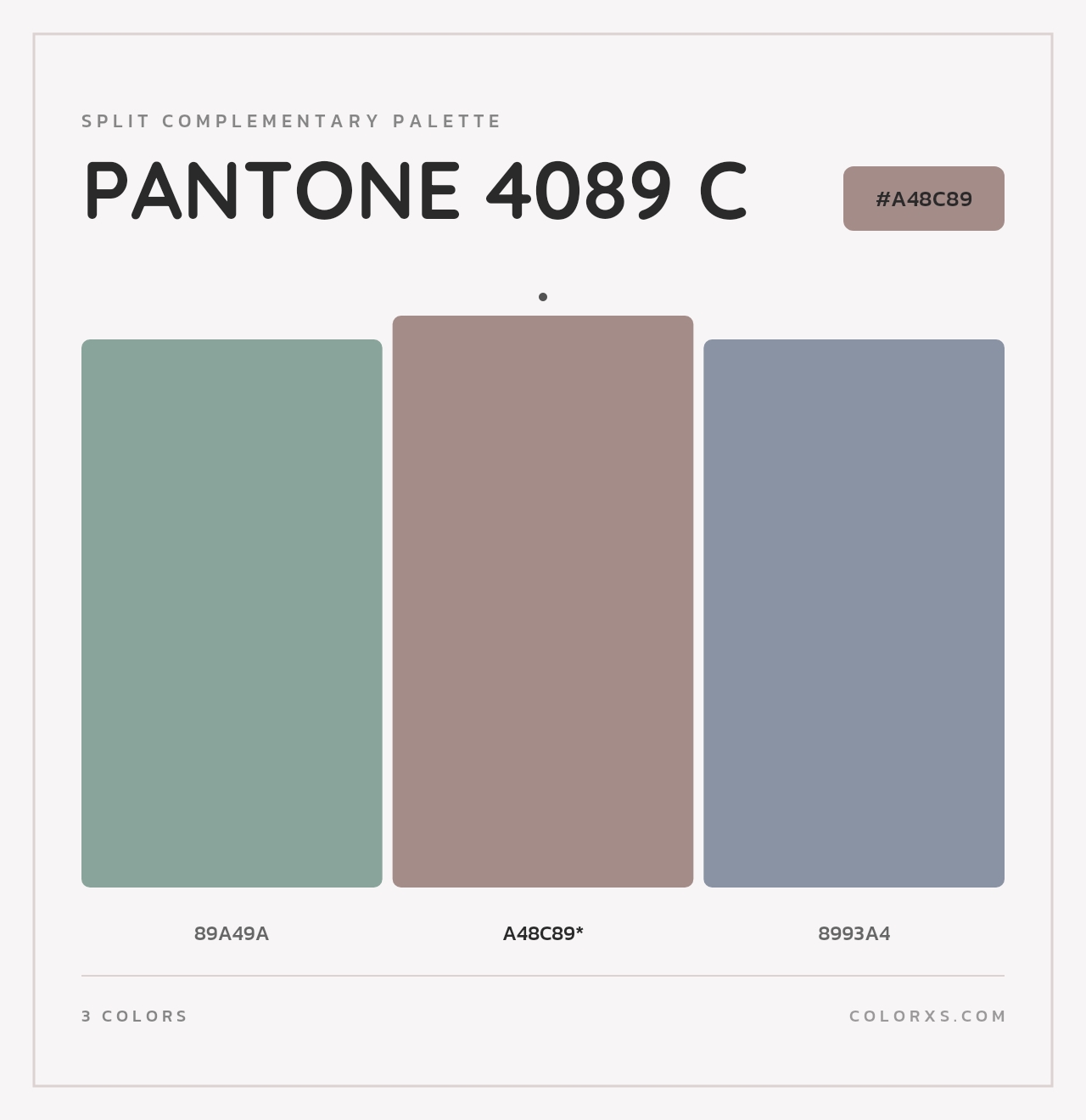 PANTONE 4089 C - Split-Complementary Color Palette