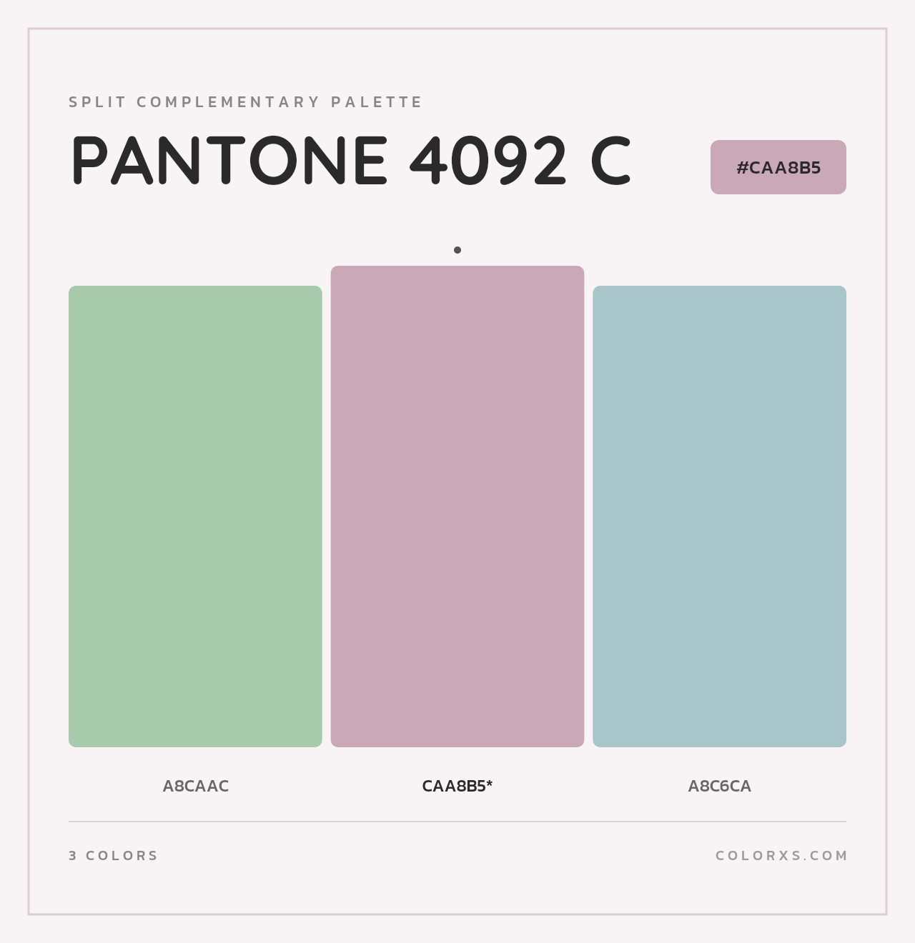 PANTONE 4092 C - Split-Complementary Color Palette