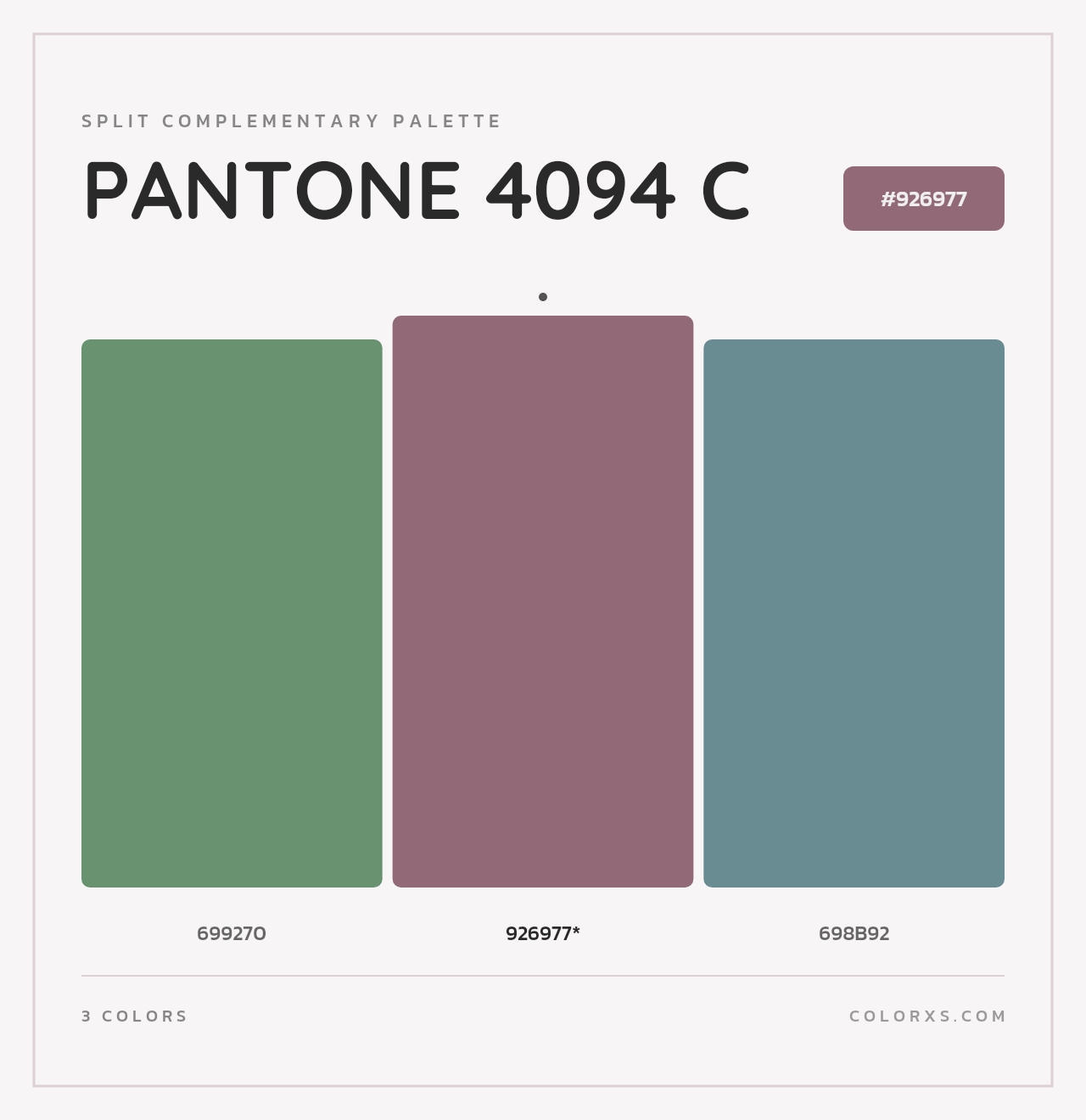 PANTONE 4094 C - Split-Complementary Color Palette