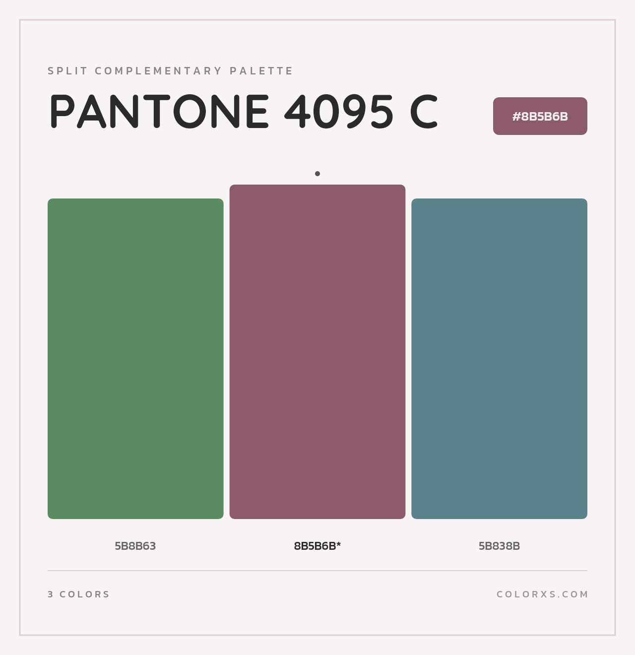PANTONE 4095 C - Split-Complementary Color Palette