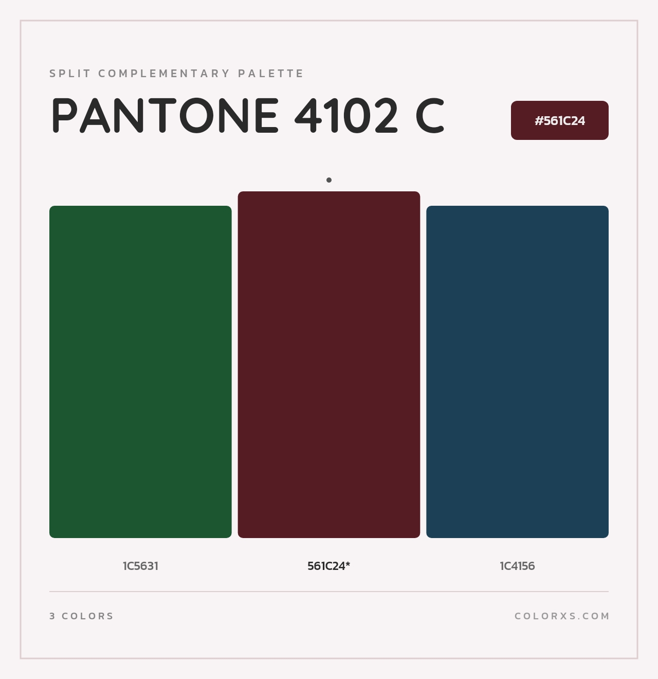 PANTONE 4102 C - Split-Complementary Color Palette