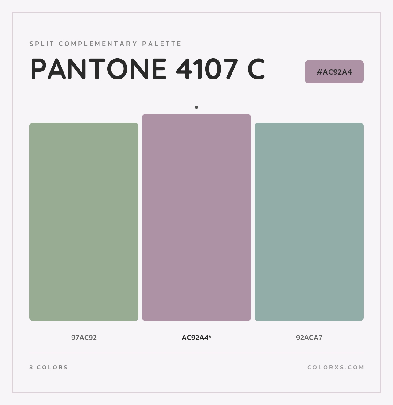 PANTONE 4107 C - Split-Complementary Color Palette