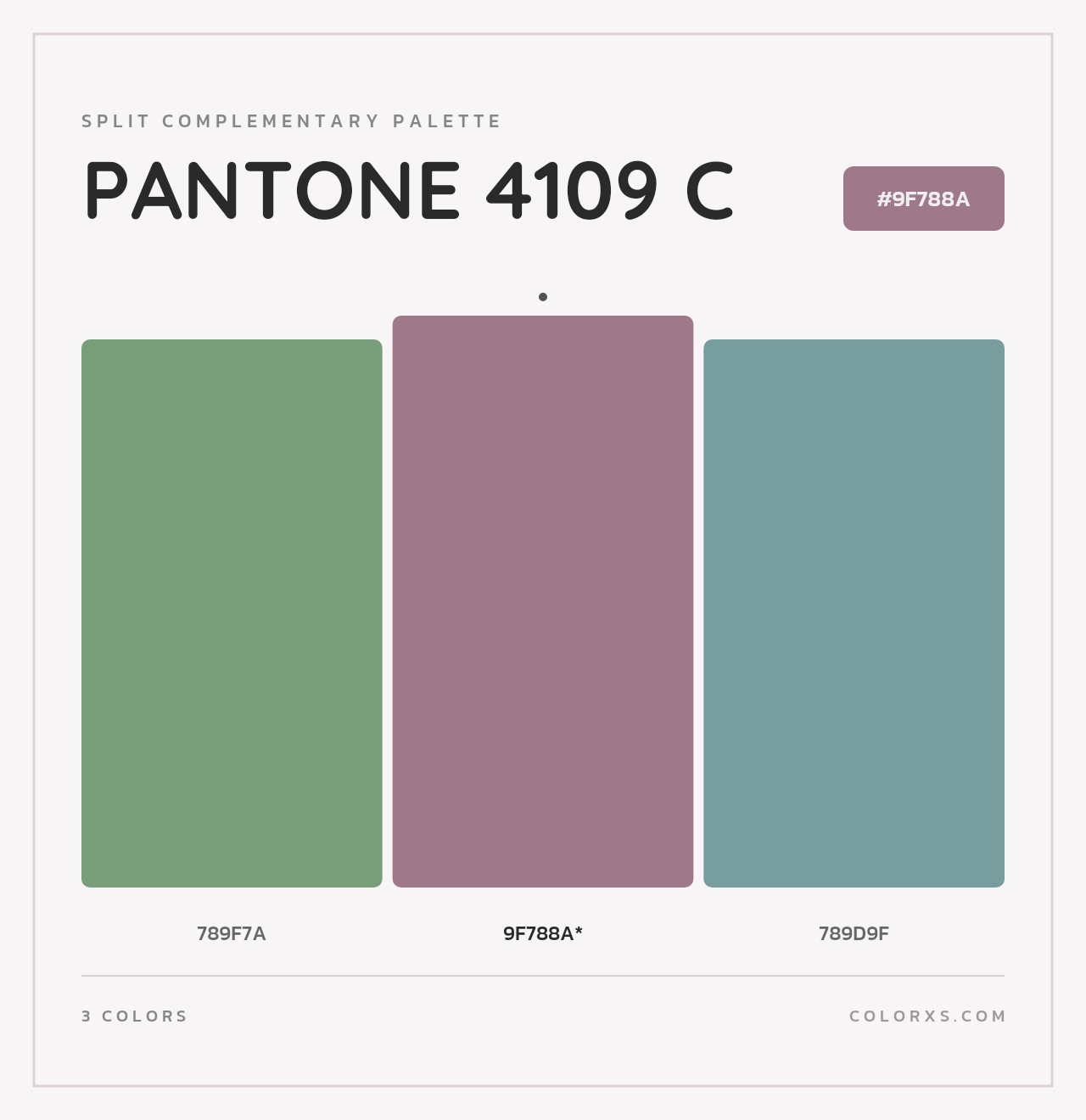 PANTONE 4109 C - Split-Complementary Color Palette
