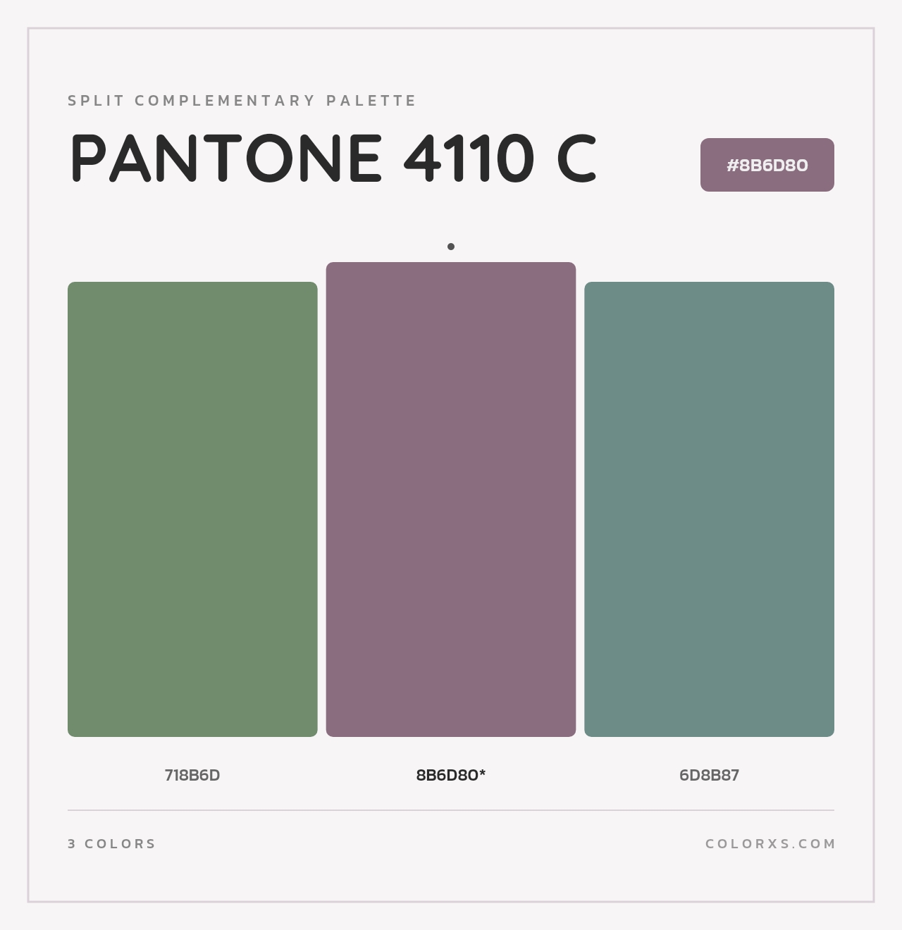 PANTONE 4110 C - Split-Complementary Color Palette