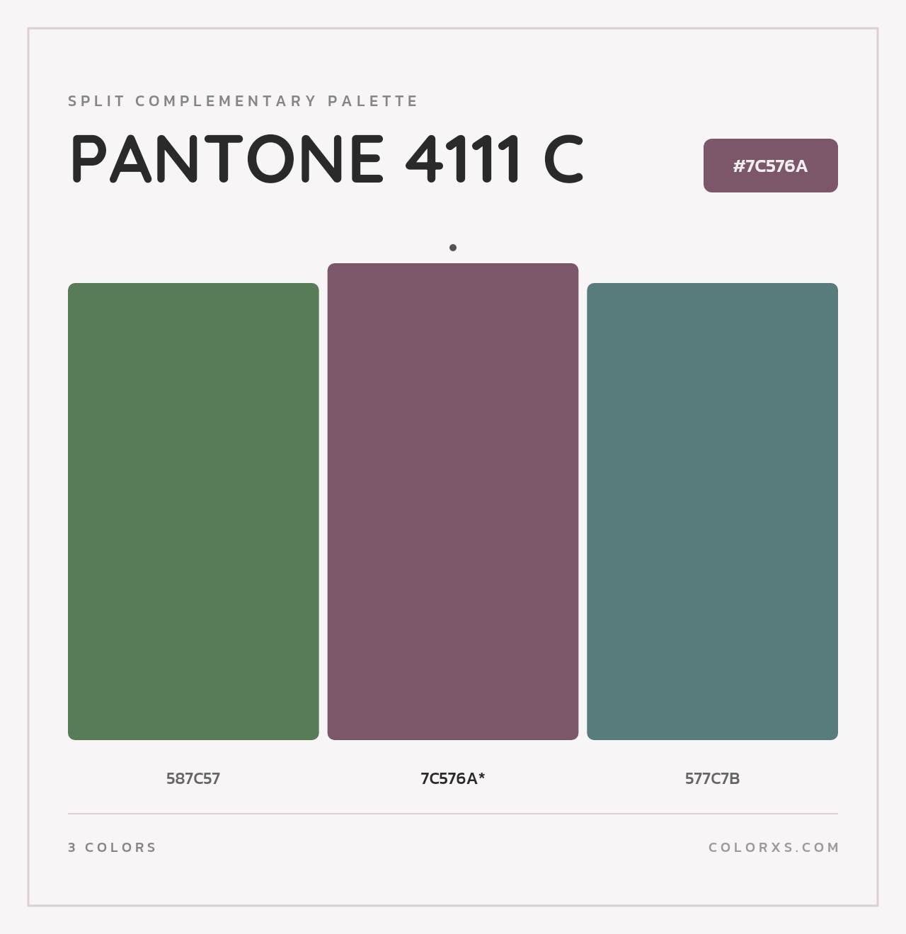 PANTONE 4111 C - Split-Complementary Color Palette