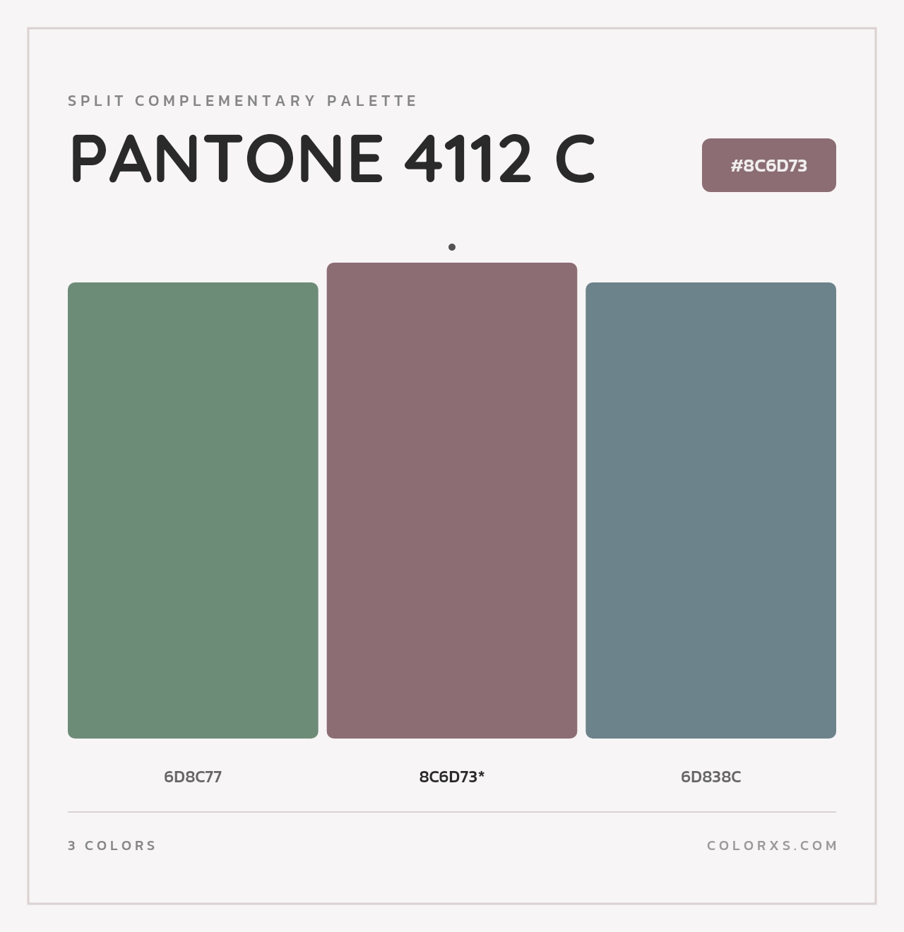PANTONE 4112 C - Split-Complementary Color Palette