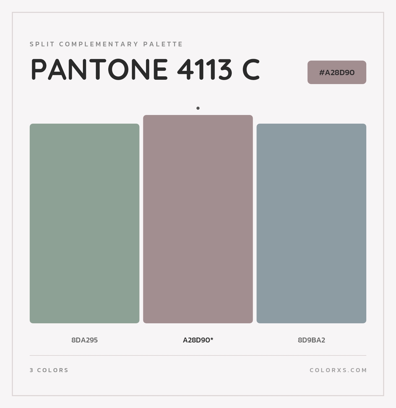 PANTONE 4113 C - Split-Complementary Color Palette