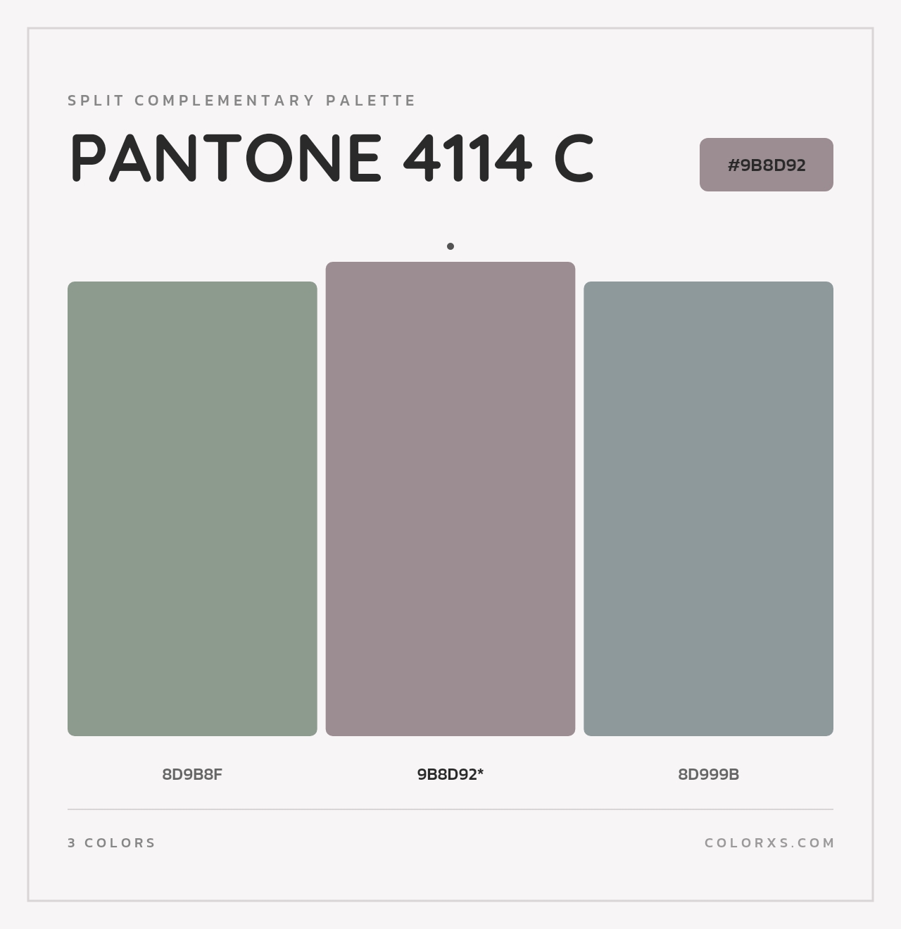PANTONE 4114 C - Split-Complementary Color Palette