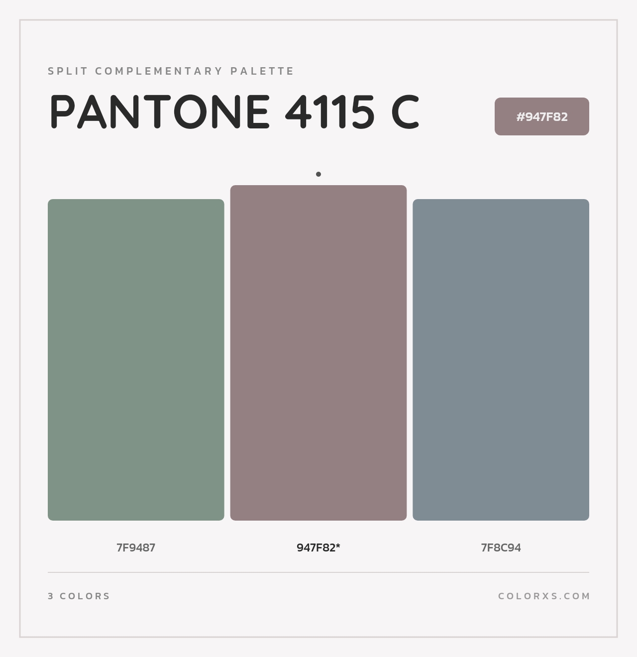 PANTONE 4115 C - Split-Complementary Color Palette