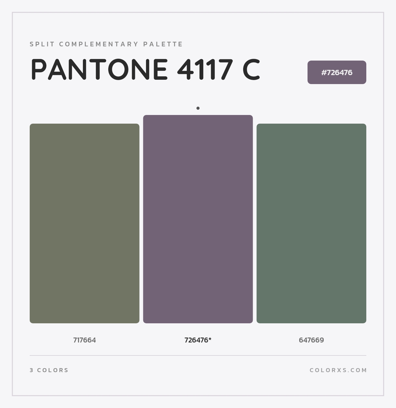 PANTONE 4117 C - Split-Complementary Color Palette