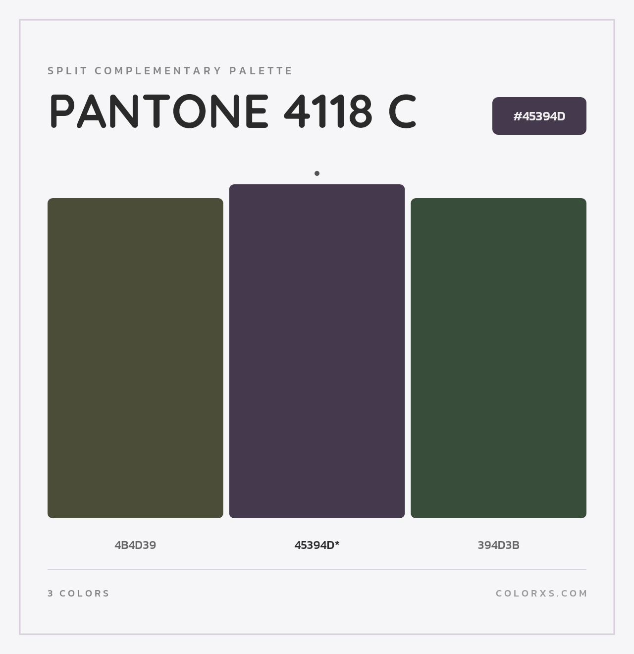 PANTONE 4118 C - Split-Complementary Color Palette