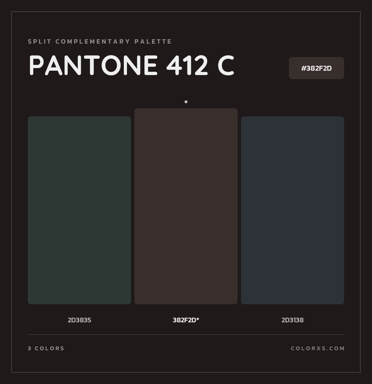 PANTONE 412 C - Split-Complementary Color Palette