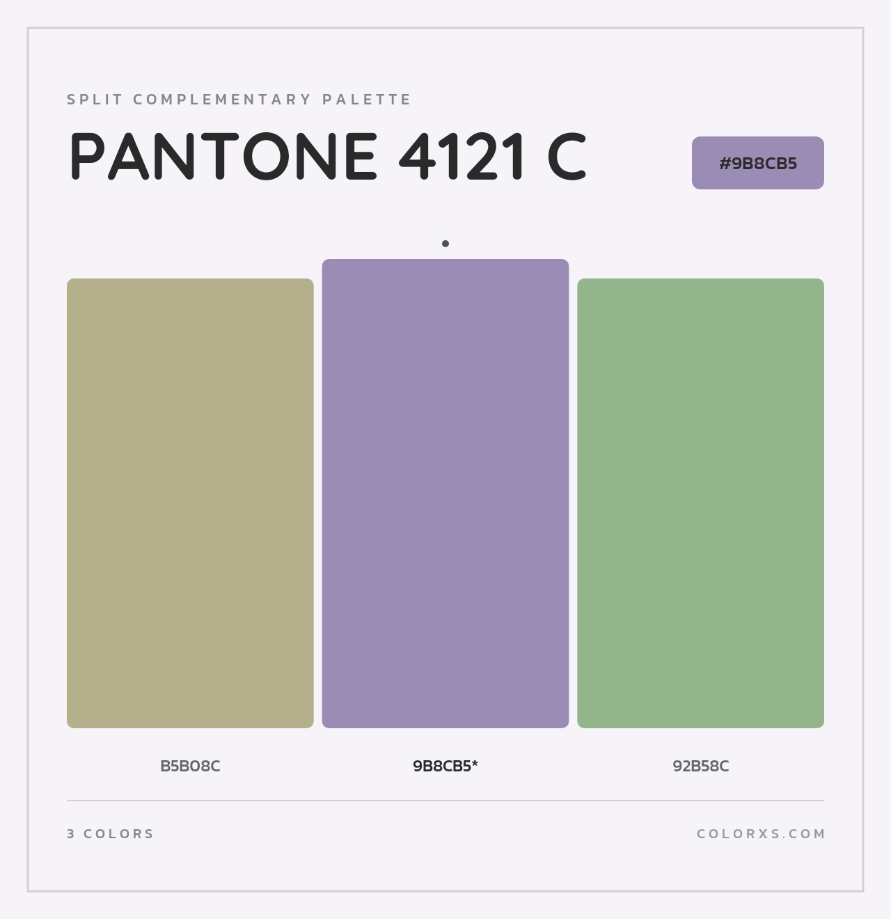 PANTONE 4121 C - Split-Complementary Color Palette