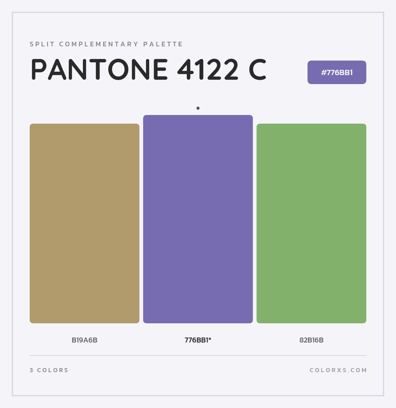 PANTONE 4122 C - Split-Complementary Color Palette