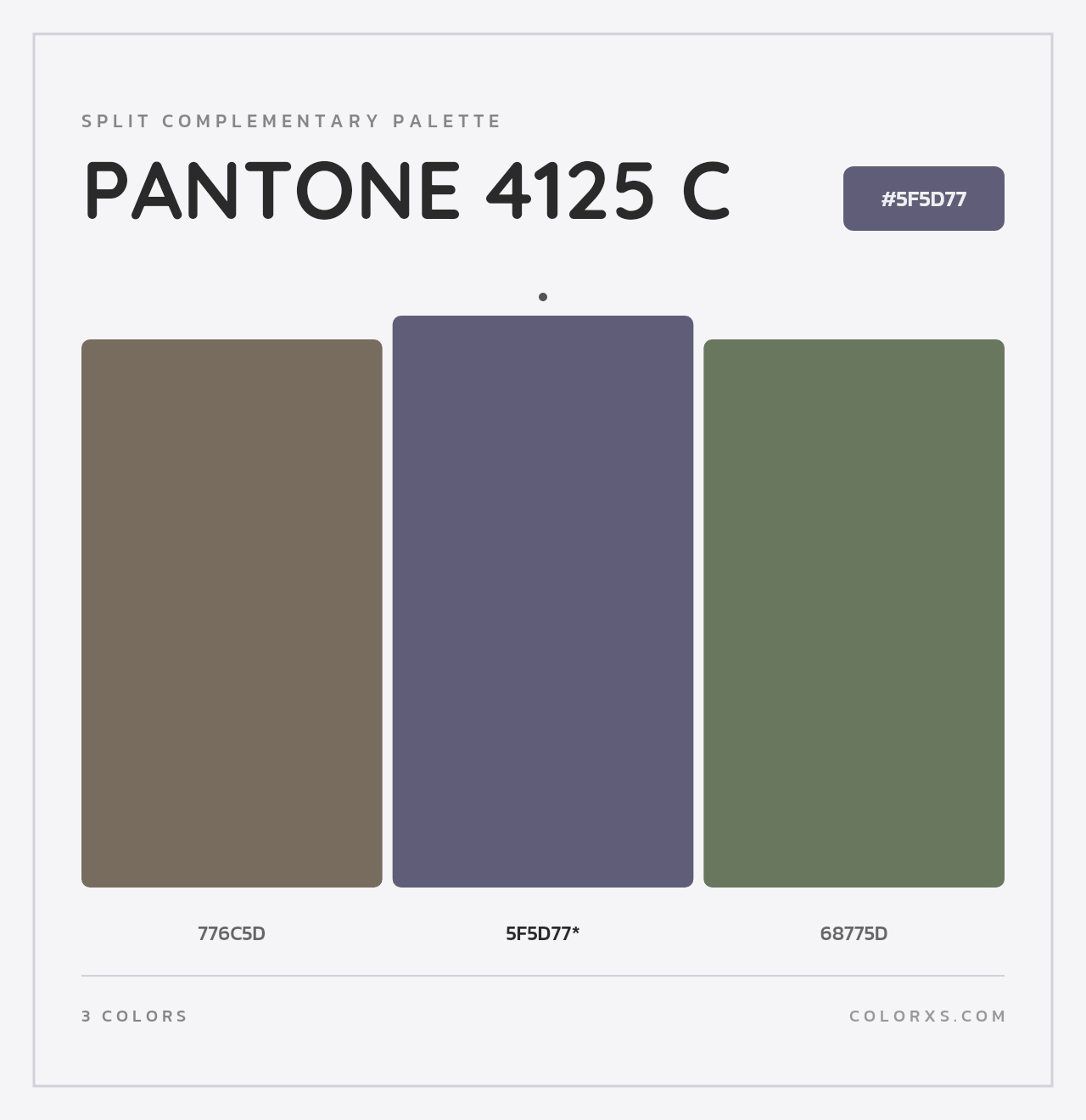 PANTONE 4125 C - Split-Complementary Color Palette
