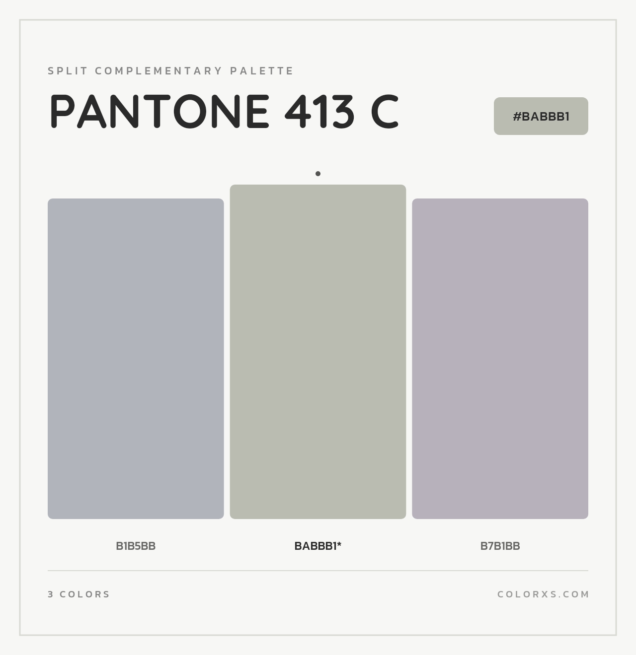 PANTONE 413 C - Split-Complementary Color Palette