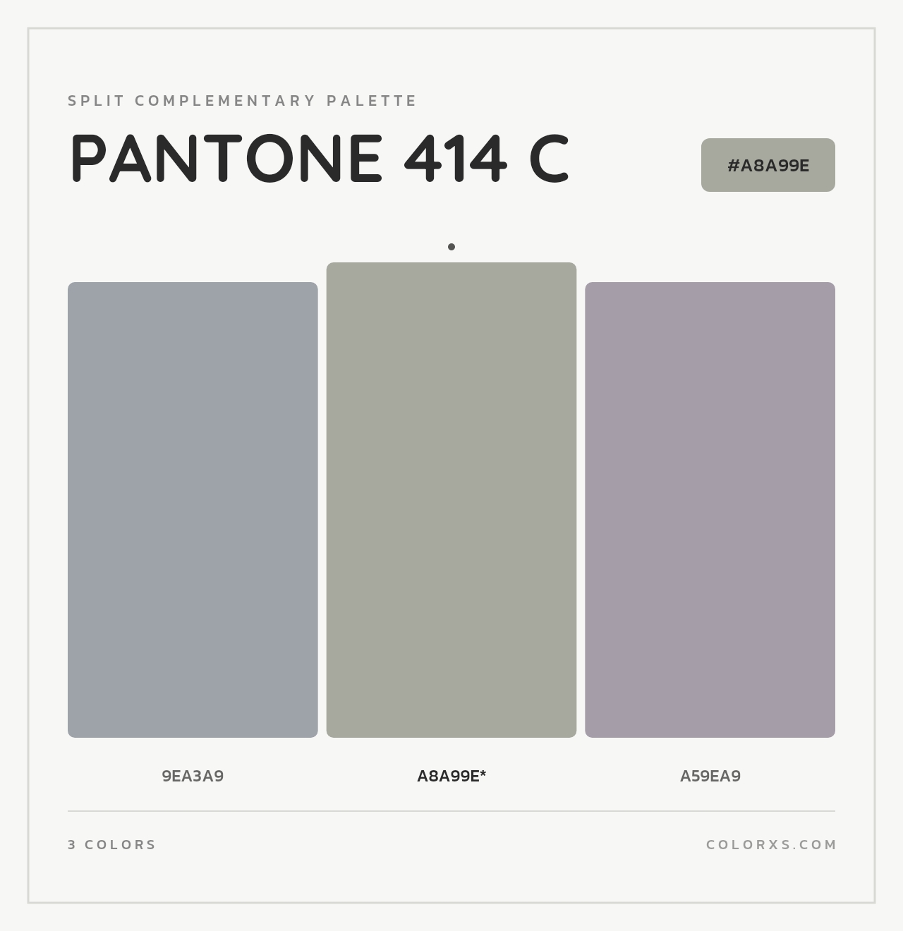 PANTONE 414 C - Split-Complementary Color Palette