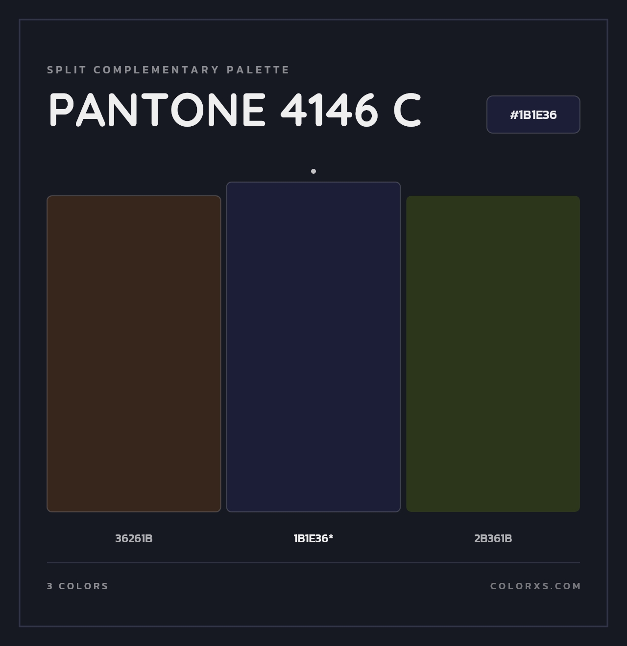 PANTONE 4146 C - Split-Complementary Color Palette