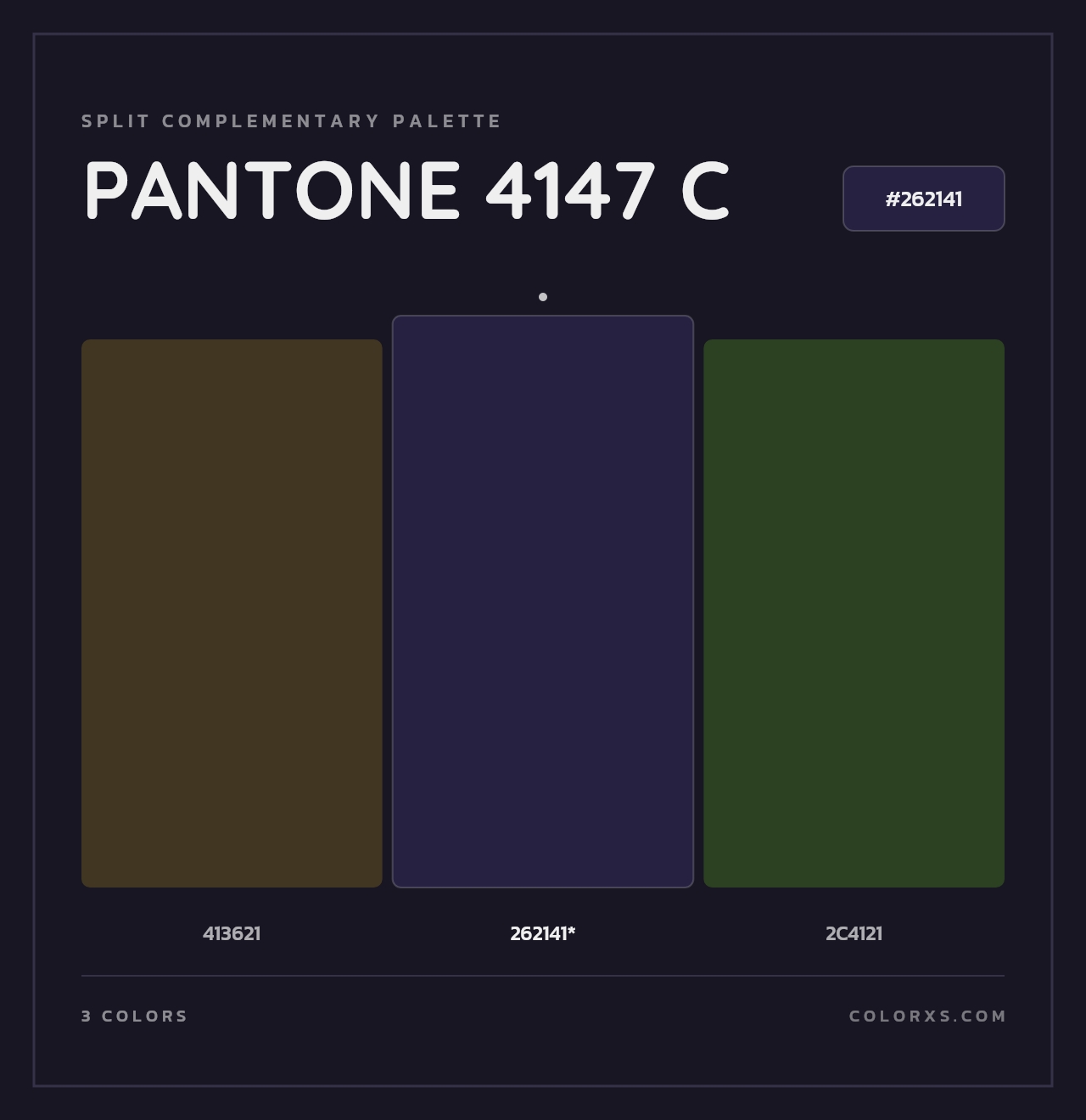 PANTONE 4147 C - Split-Complementary Color Palette