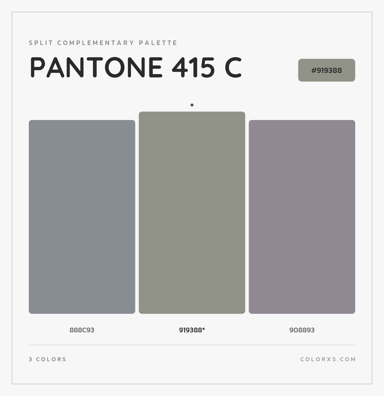 PANTONE 415 C - Split-Complementary Color Palette