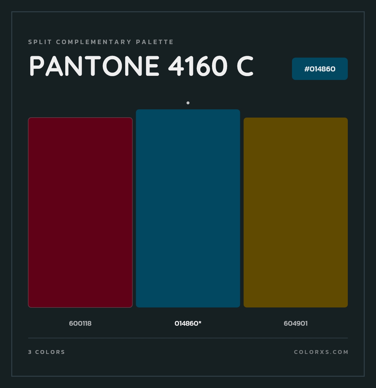 PANTONE 4160 C - Split-Complementary Color Palette