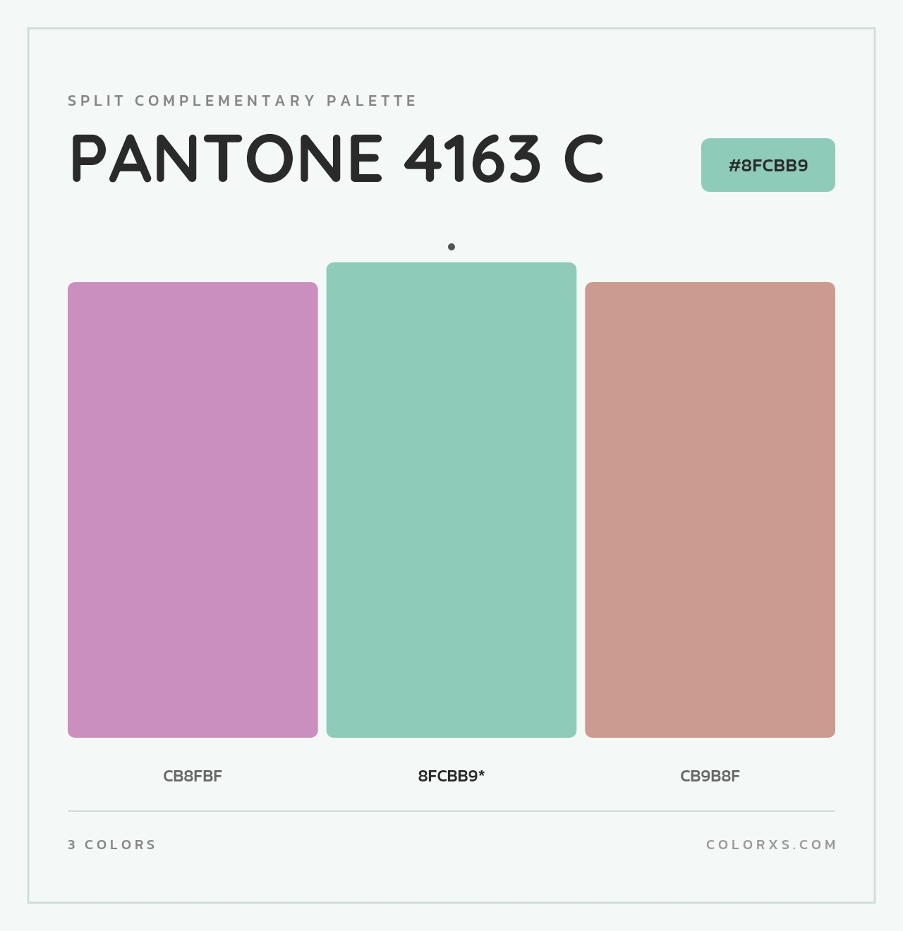 PANTONE 4163 C - Split-Complementary Color Palette