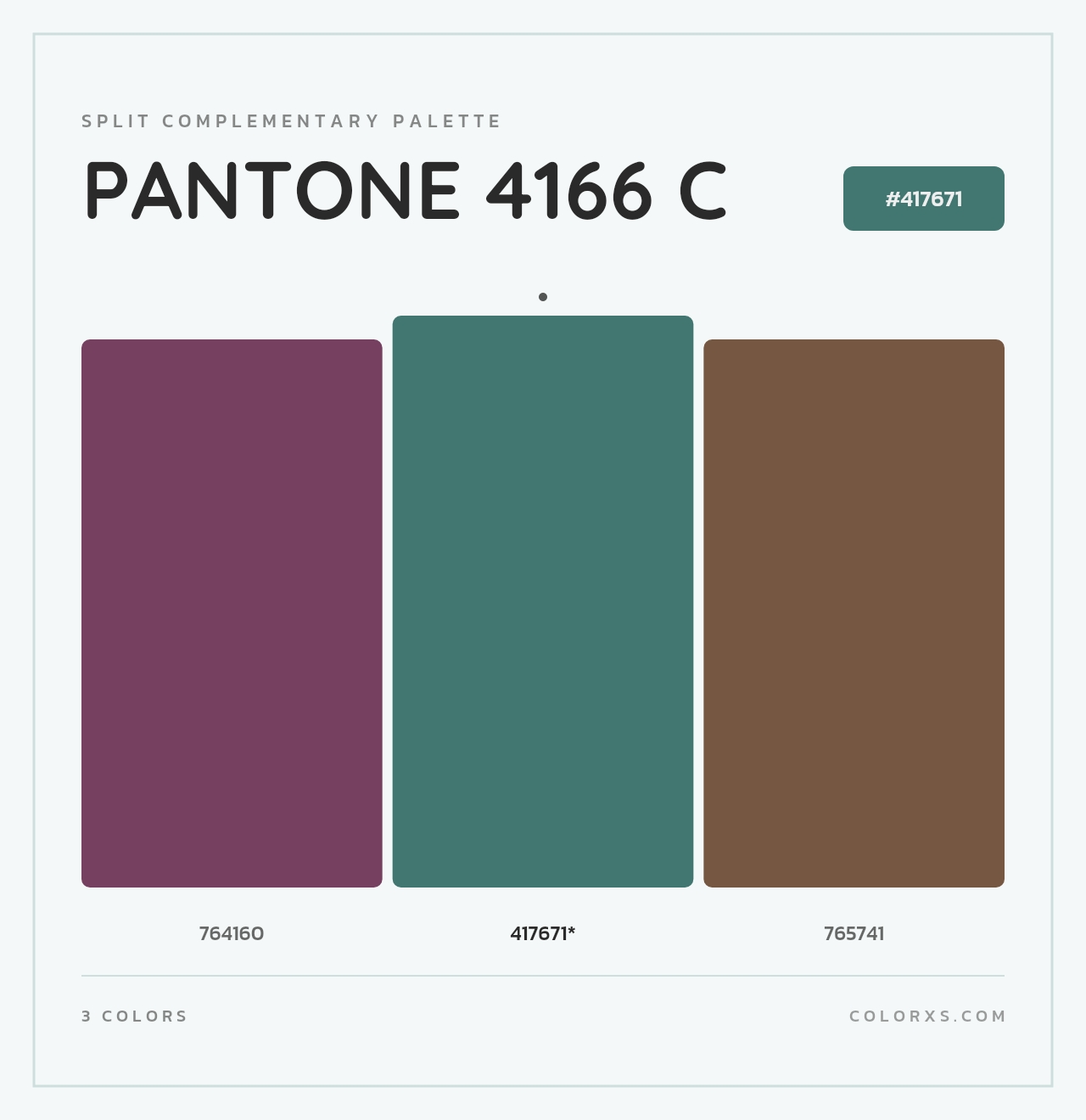PANTONE 4166 C - Split-Complementary Color Palette
