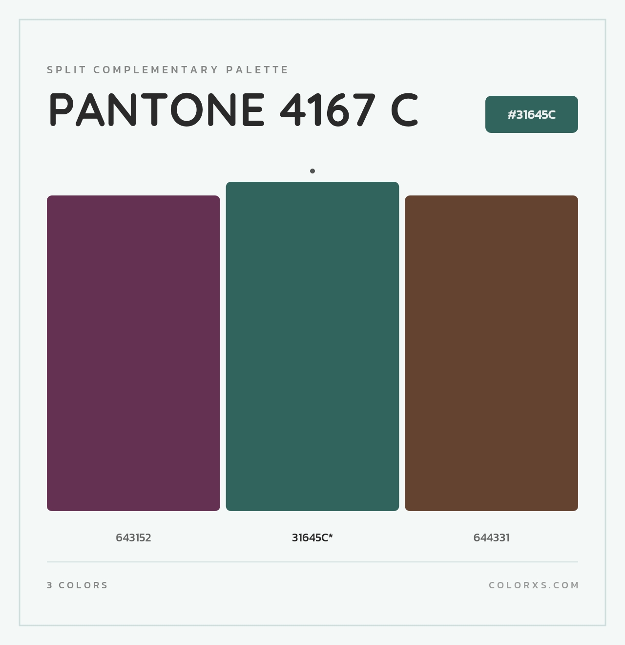 PANTONE 4167 C - Split-Complementary Color Palette