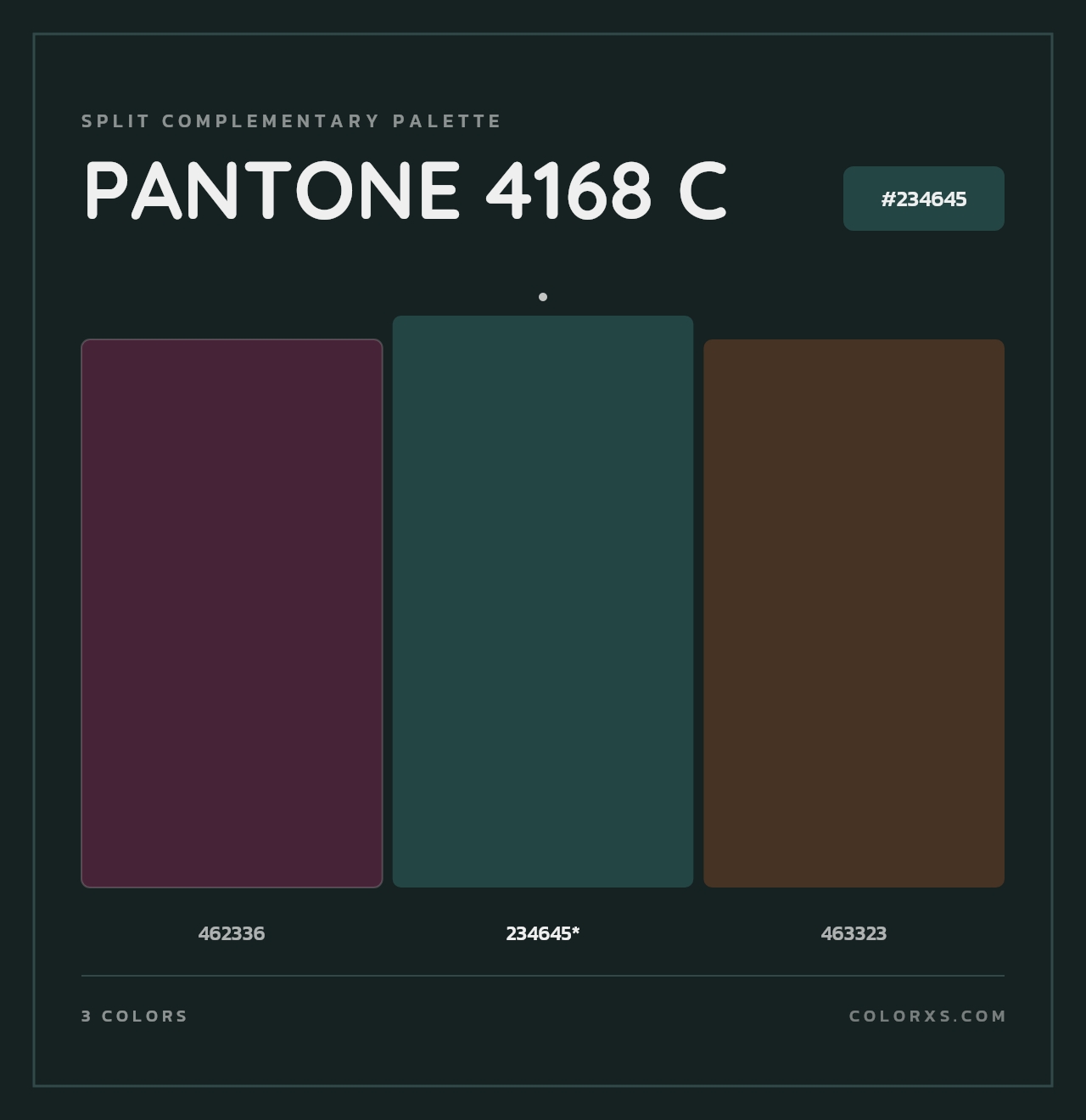 PANTONE 4168 C - Split-Complementary Color Palette