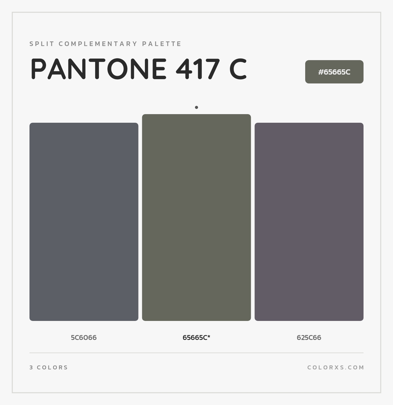 PANTONE 417 C - Split-Complementary Color Palette