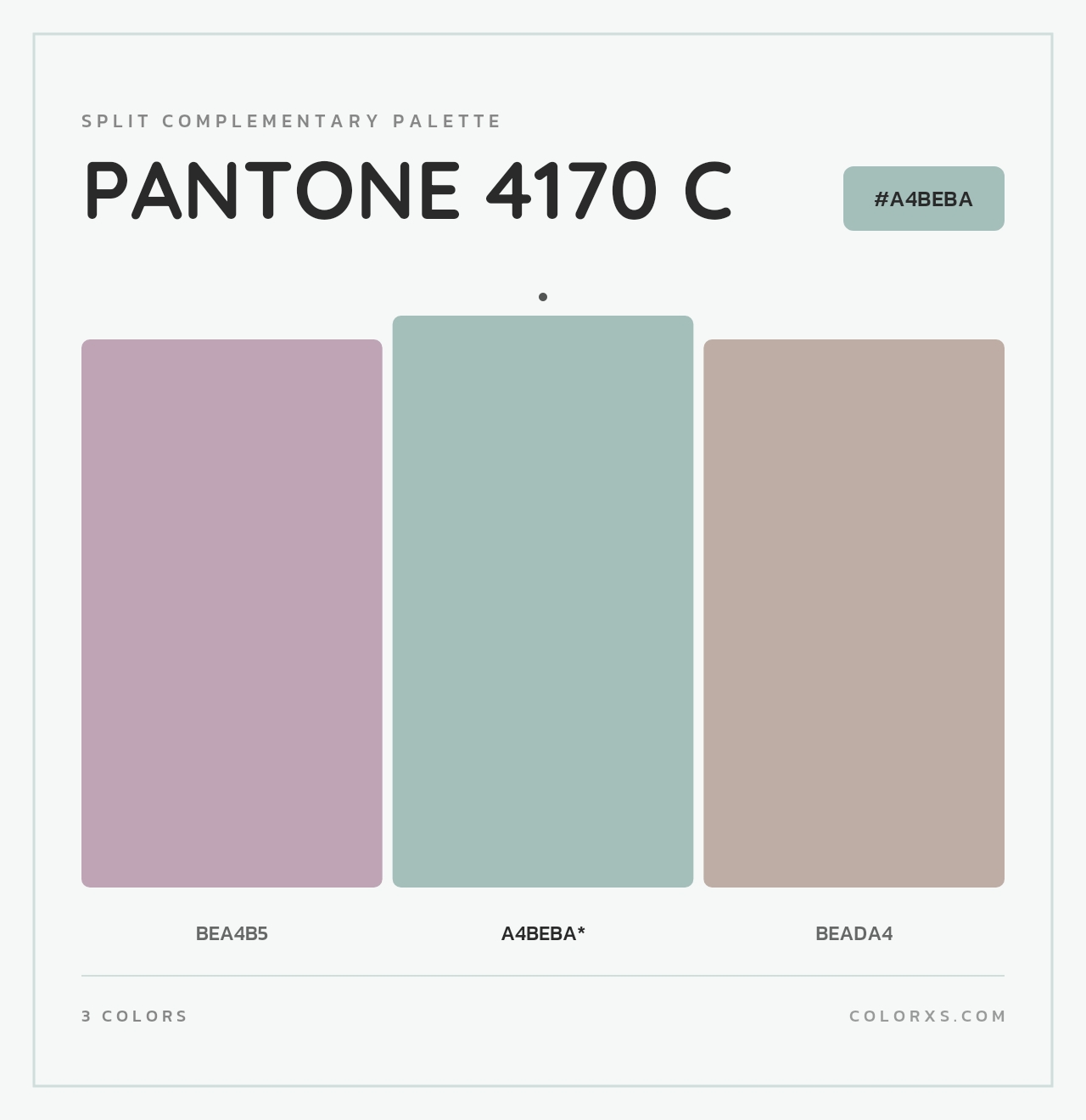 PANTONE 4170 C - Split-Complementary Color Palette